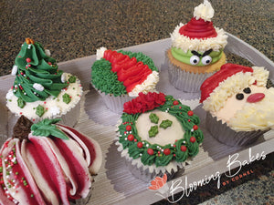 Assorted Christmas Cupcake Box